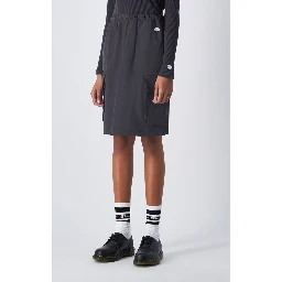 Black Polyamide Midi Skirt