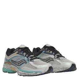 Gray Synthetic Athletic Sneakers