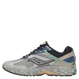 Gray Synthetic Athletic Sneakers