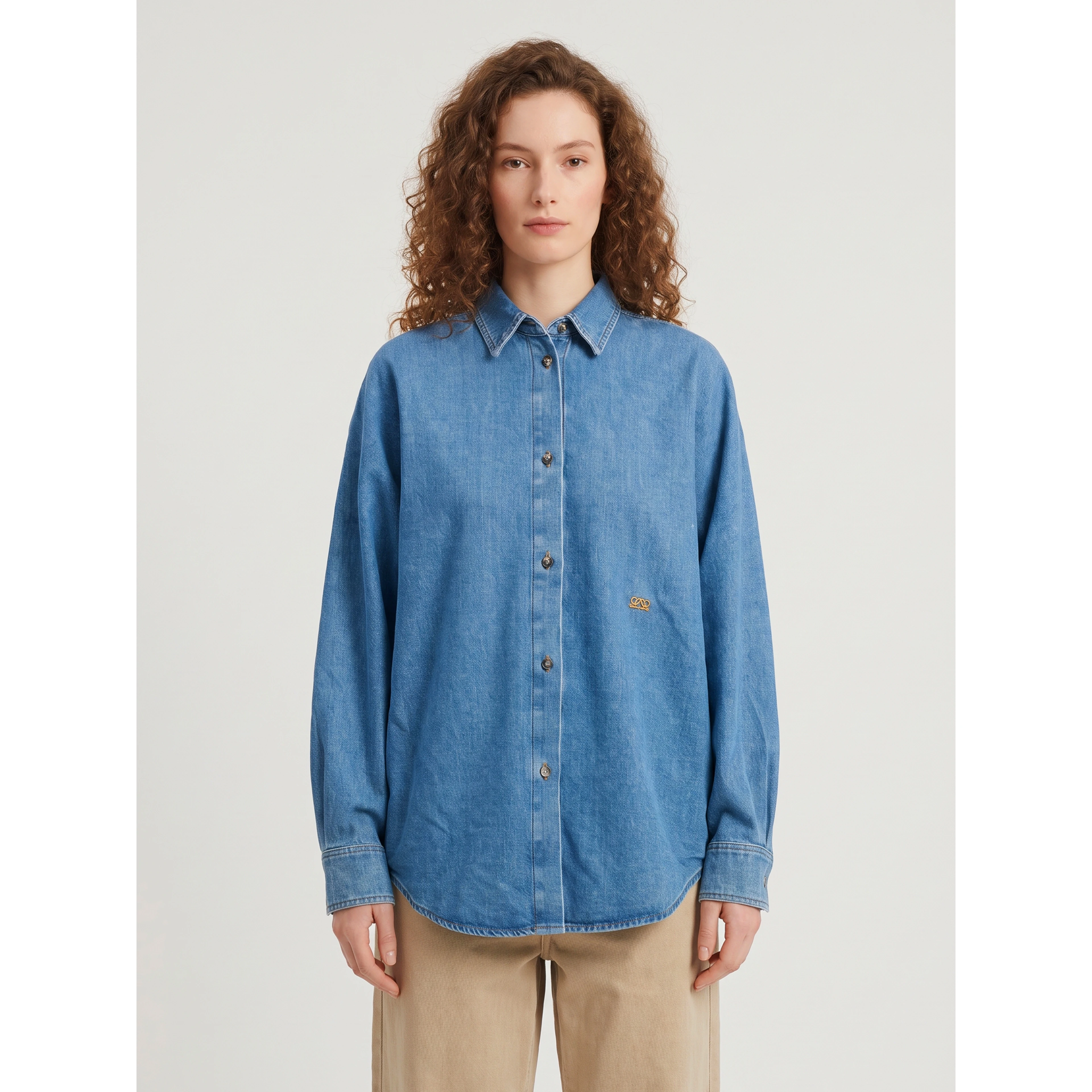 Blue denim shirt