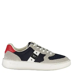 Blue Polyurethane Men Sneaker