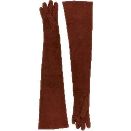 Brown Lamb Leather Gloves