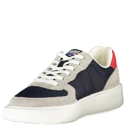 Blue Polyurethane Men Sneaker