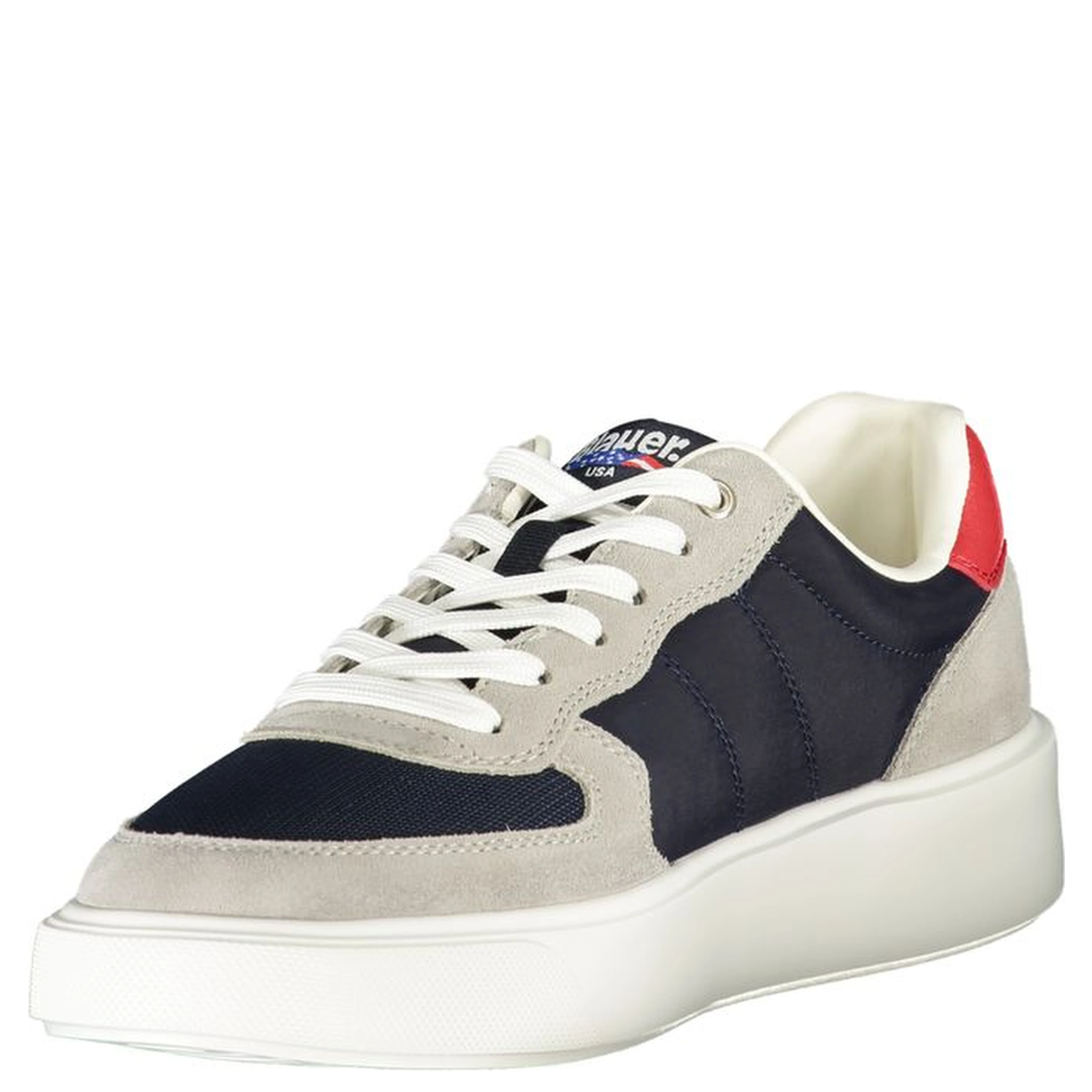 Blue Polyurethane Men Sneaker