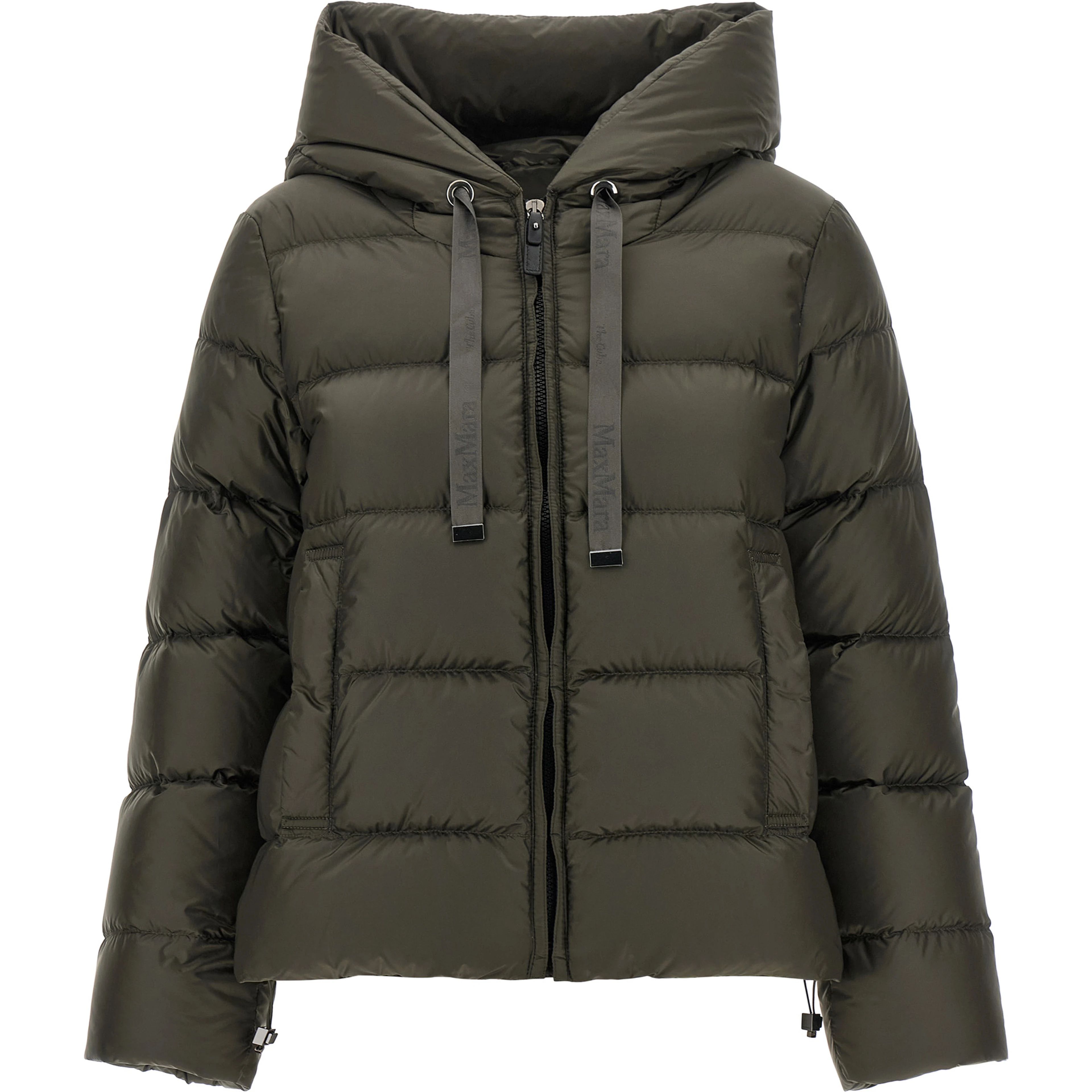 Bicolor Polyester Full-Length Jacket