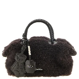 Brown Alpaca Leather Handbag