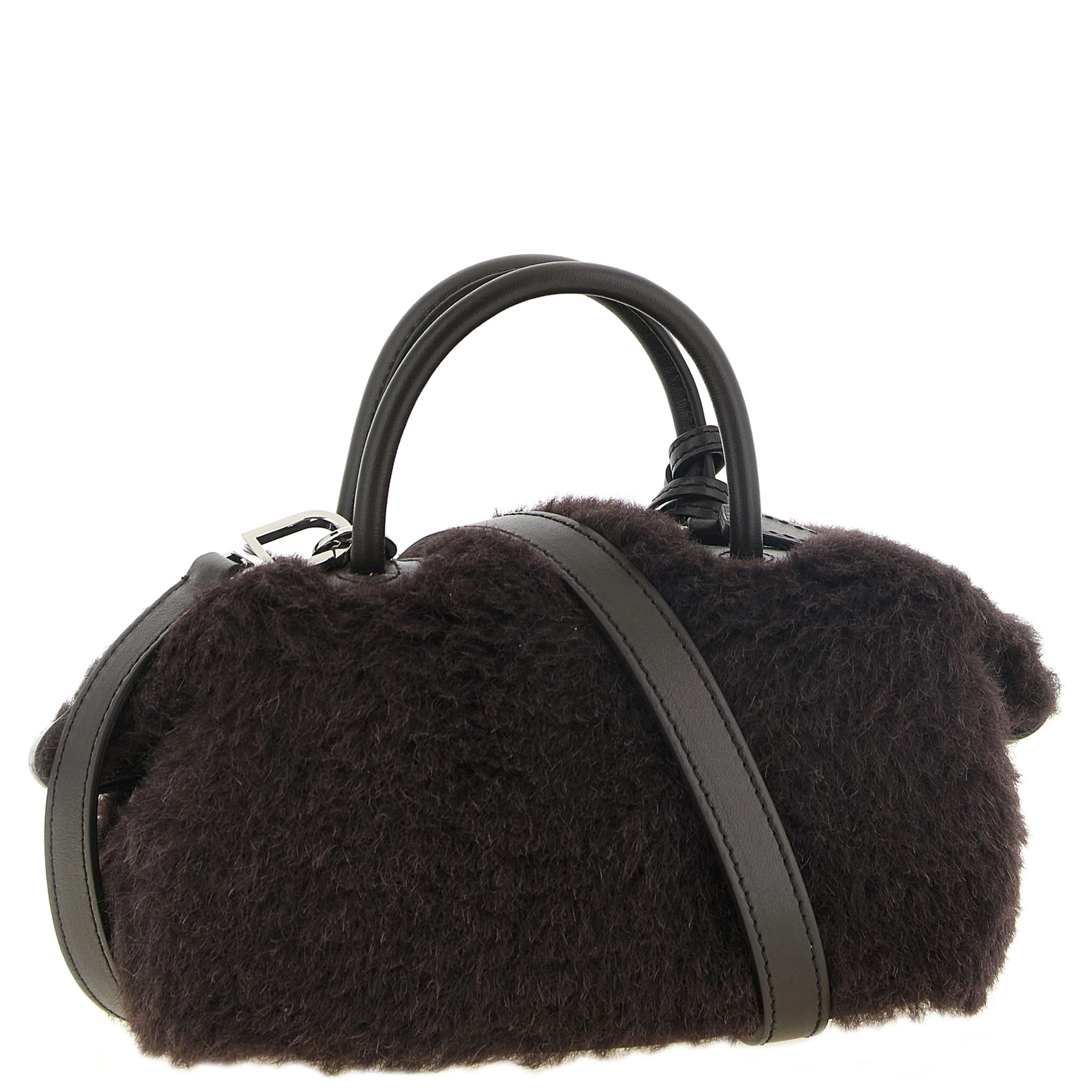 Brown Alpaca Leather Handbag