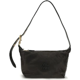 Black Suede Leather Shoulder Bag
