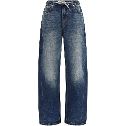 Blue Cotton Relaxed Fit Jeans
