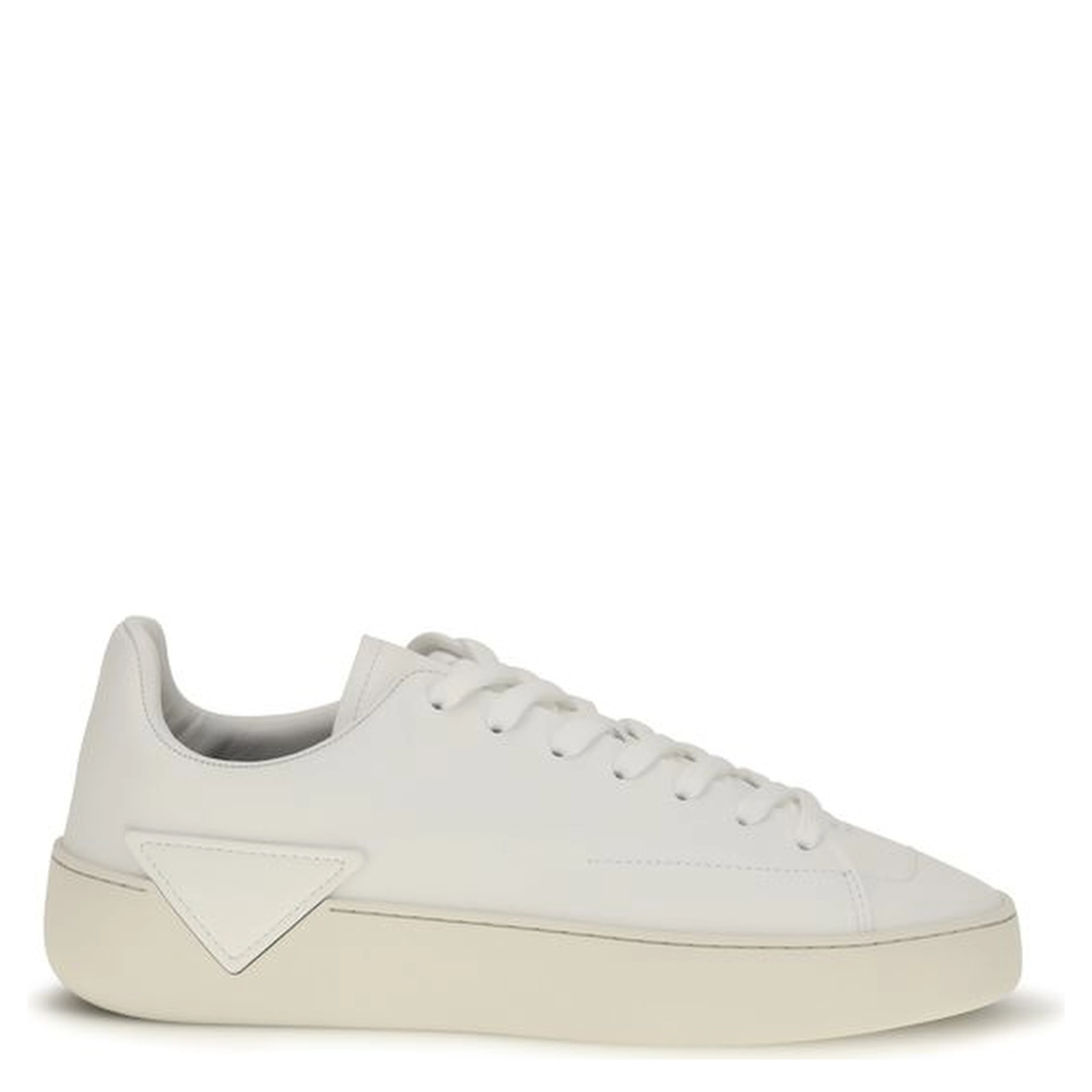 White Calf Leather Bos Taurus Low Top Sneakers