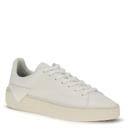 White Calf Leather Bos Taurus Low Top Sneakers