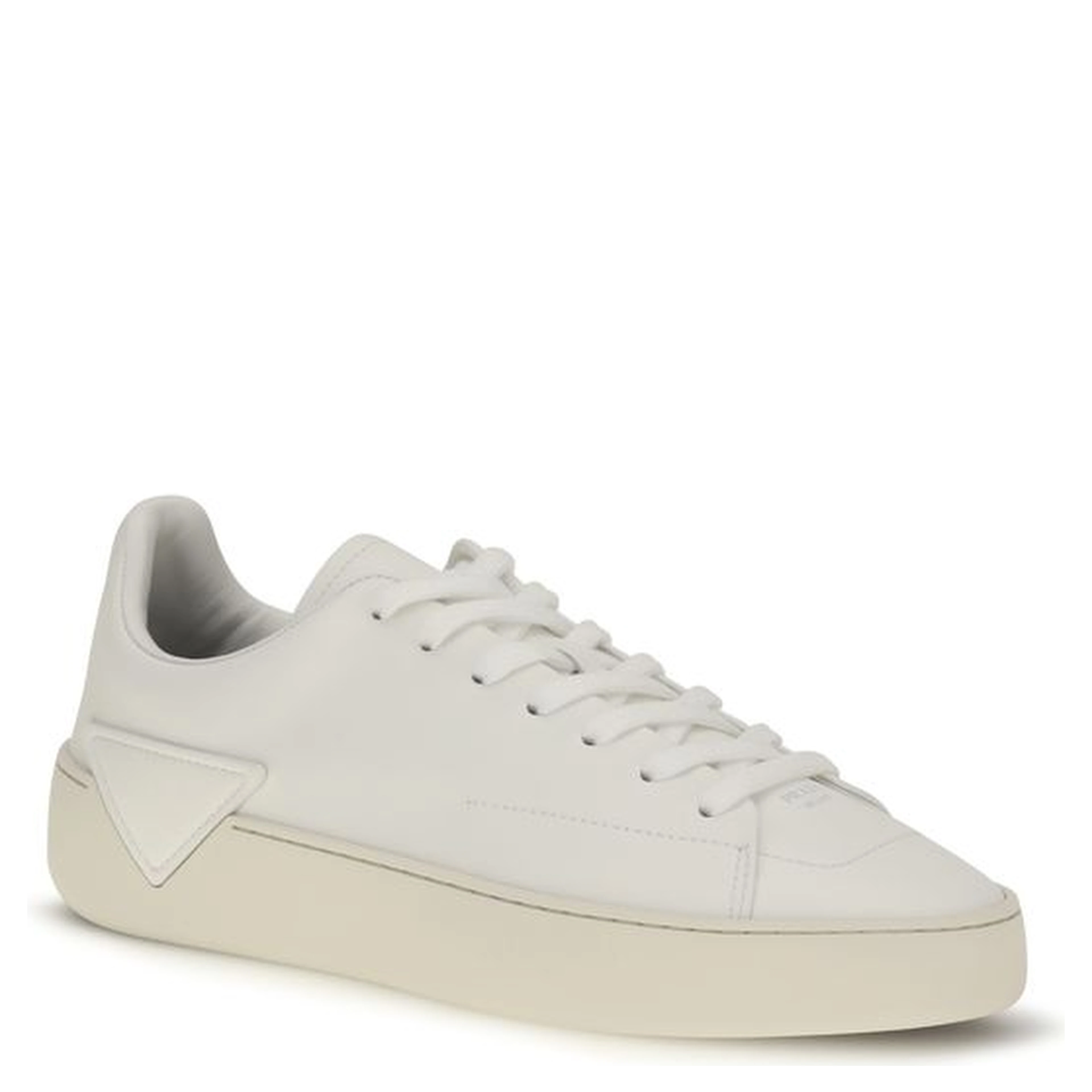 White Calf Leather Bos Taurus Low Top Sneakers