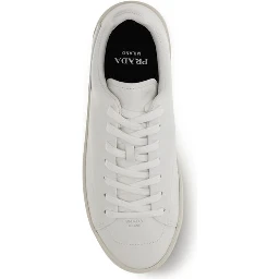 White Calf Leather Bos Taurus Low Top Sneakers