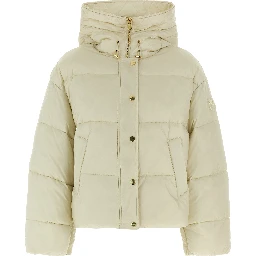White Polyamide Full-Length Jacket