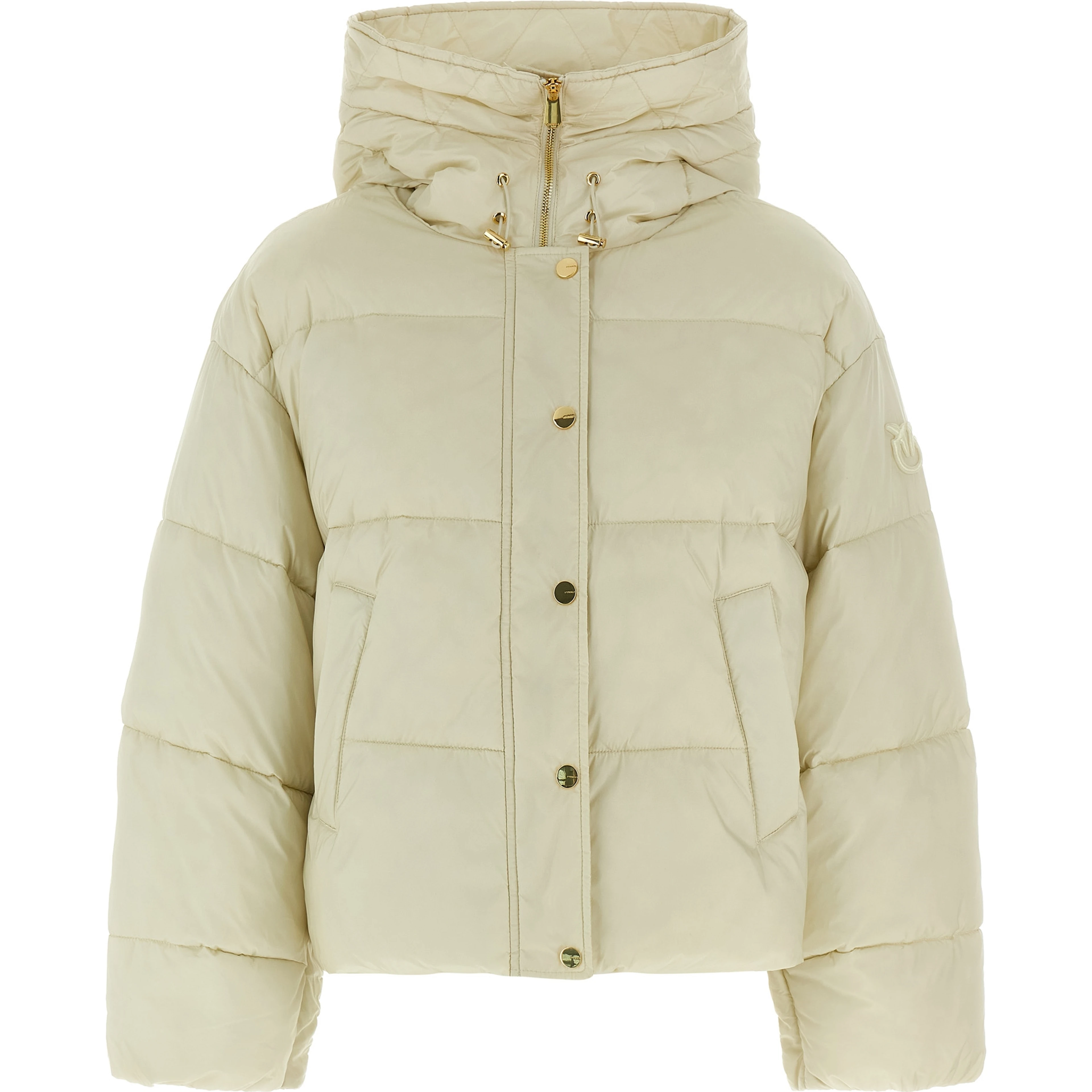 White Polyamide Full-Length Jacket