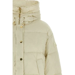 White Polyamide Full-Length Jacket