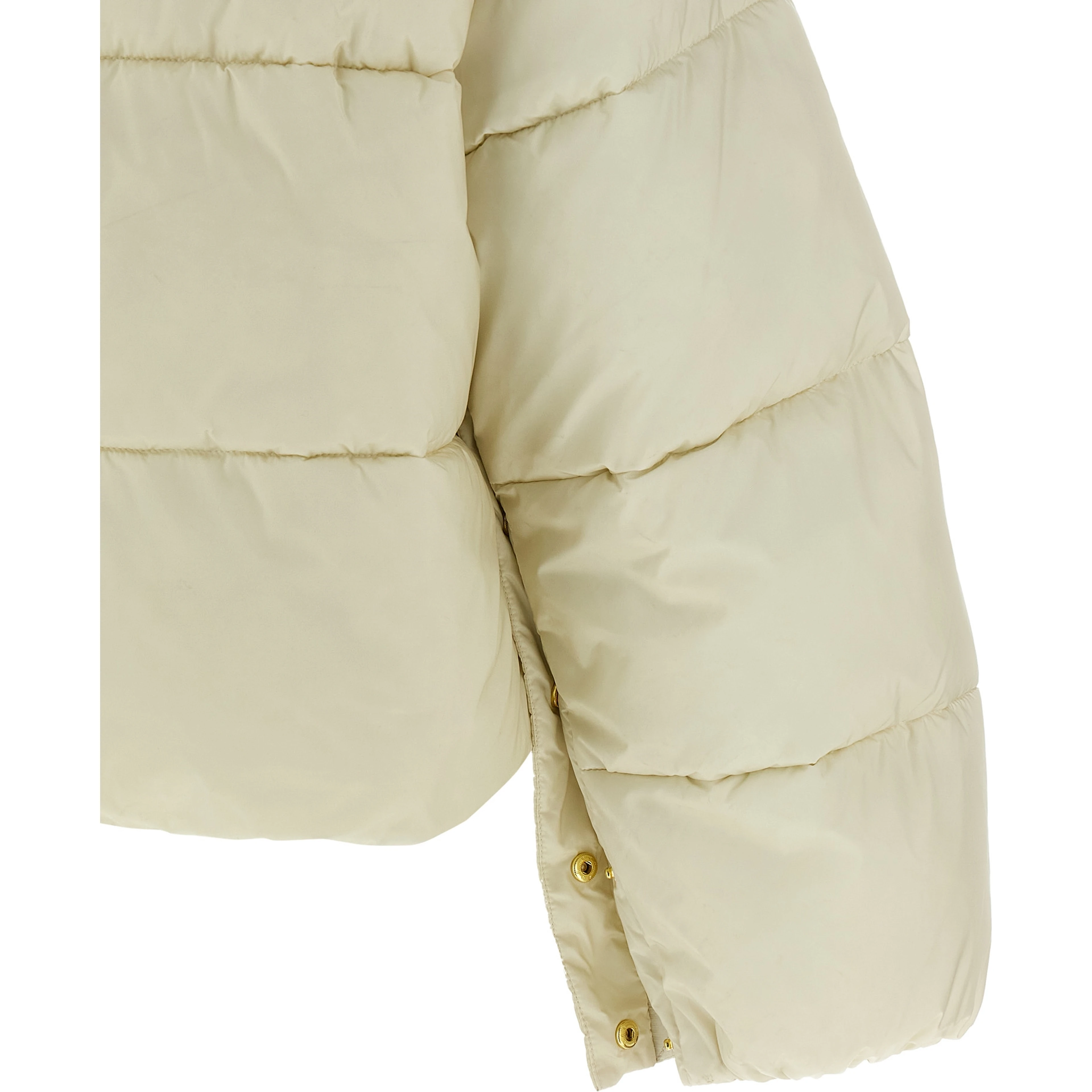 White Polyamide Full-Length Jacket