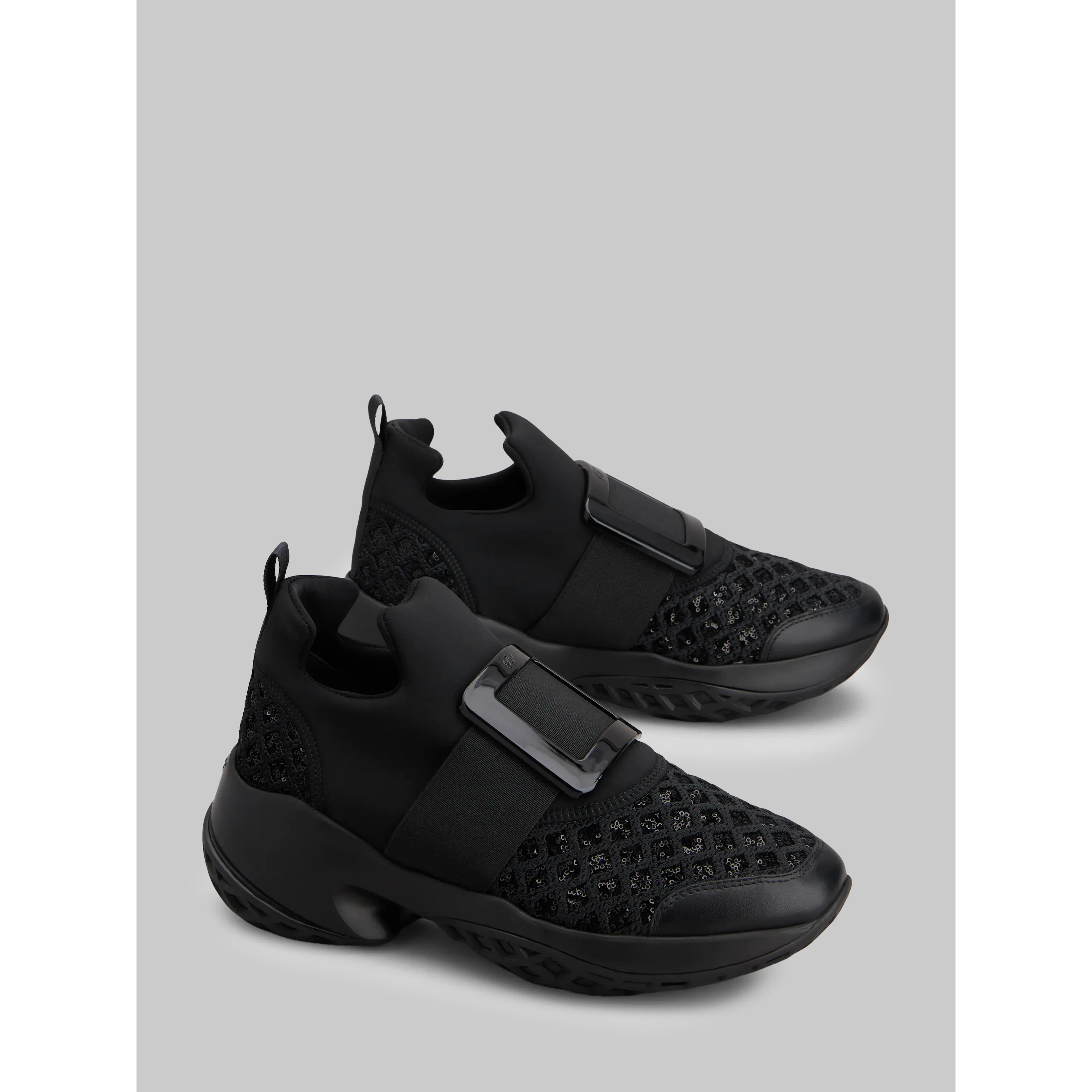 Viv' Run sneakers with sequins in black