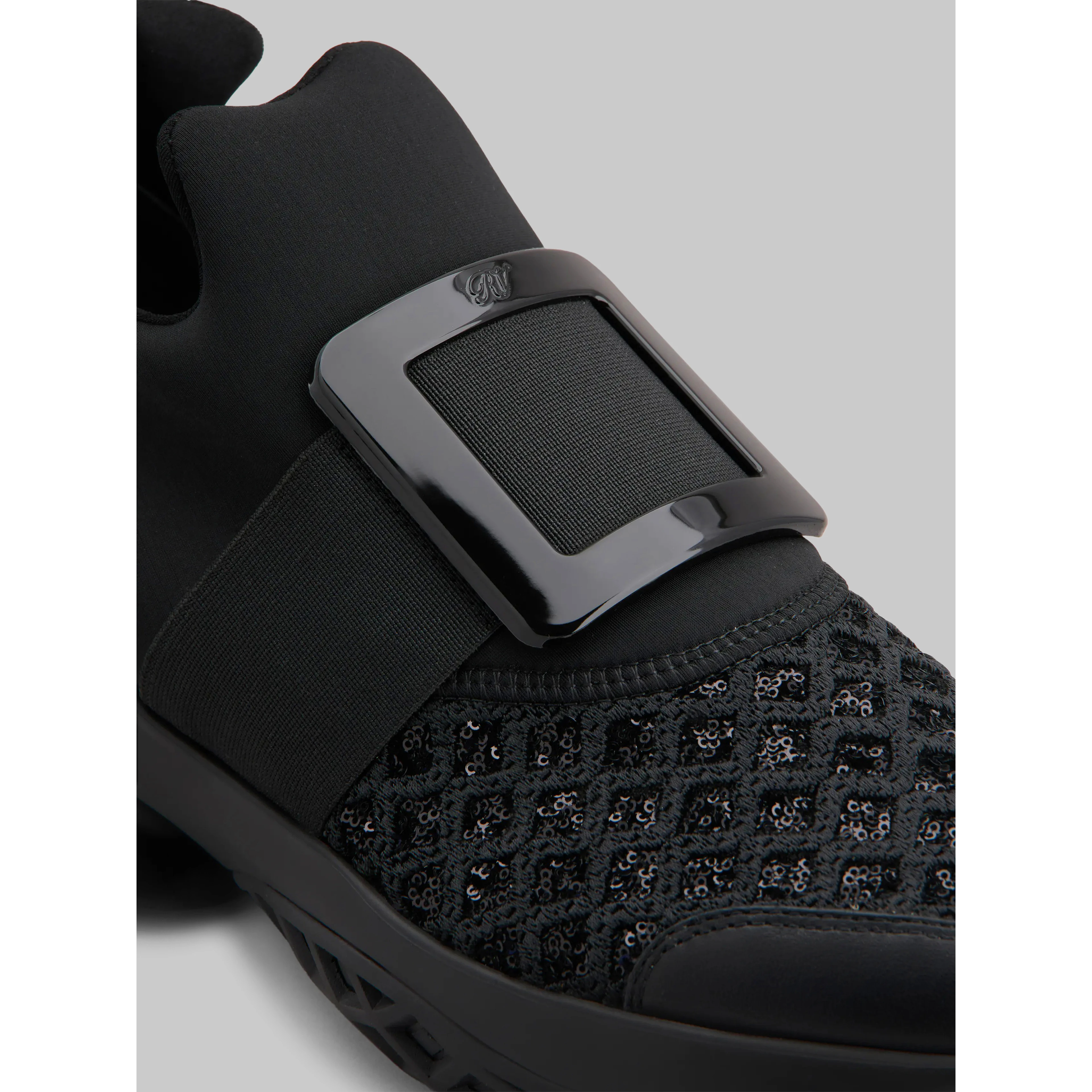 Viv' Run sneakers with sequins in black