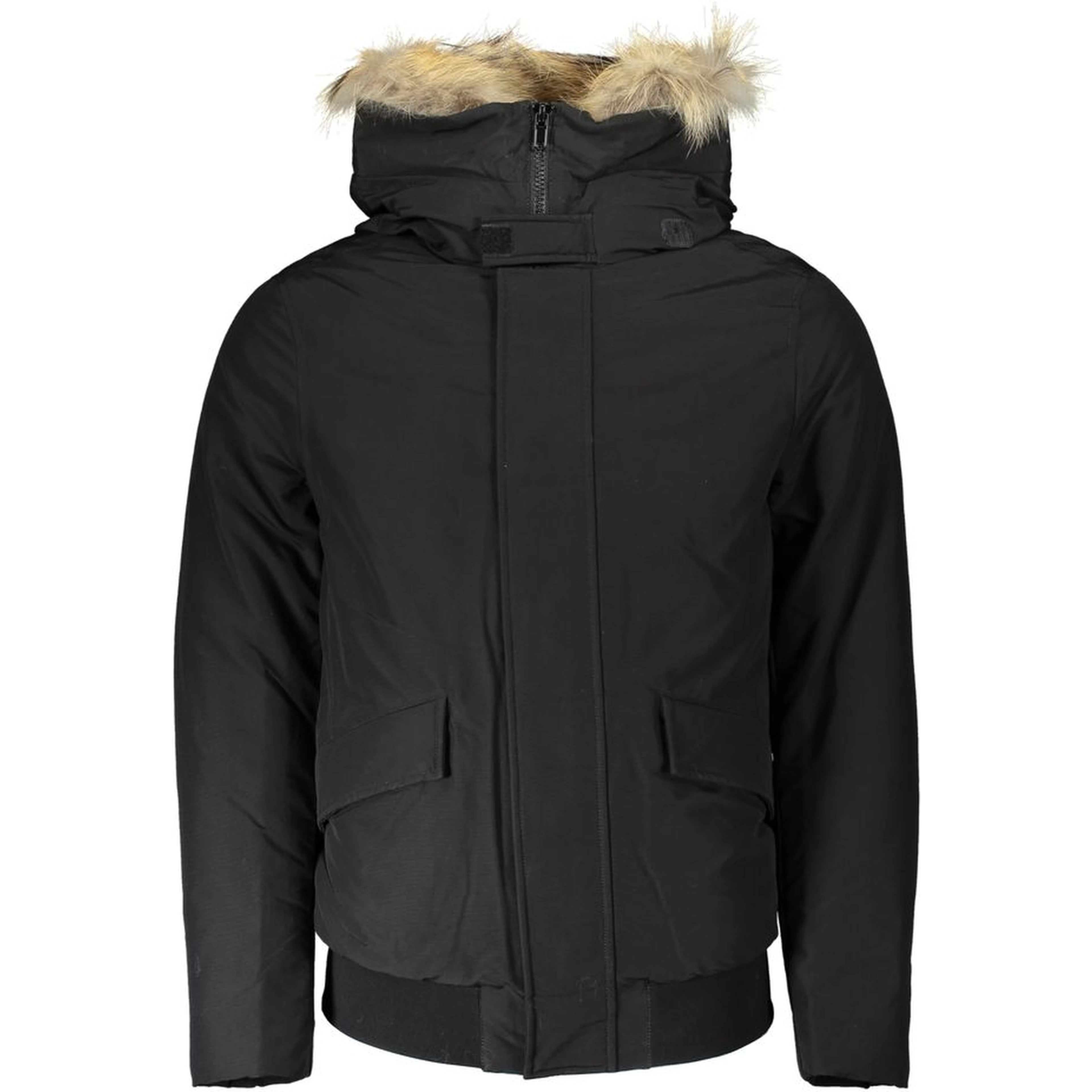 Black Cotton Men Jacket