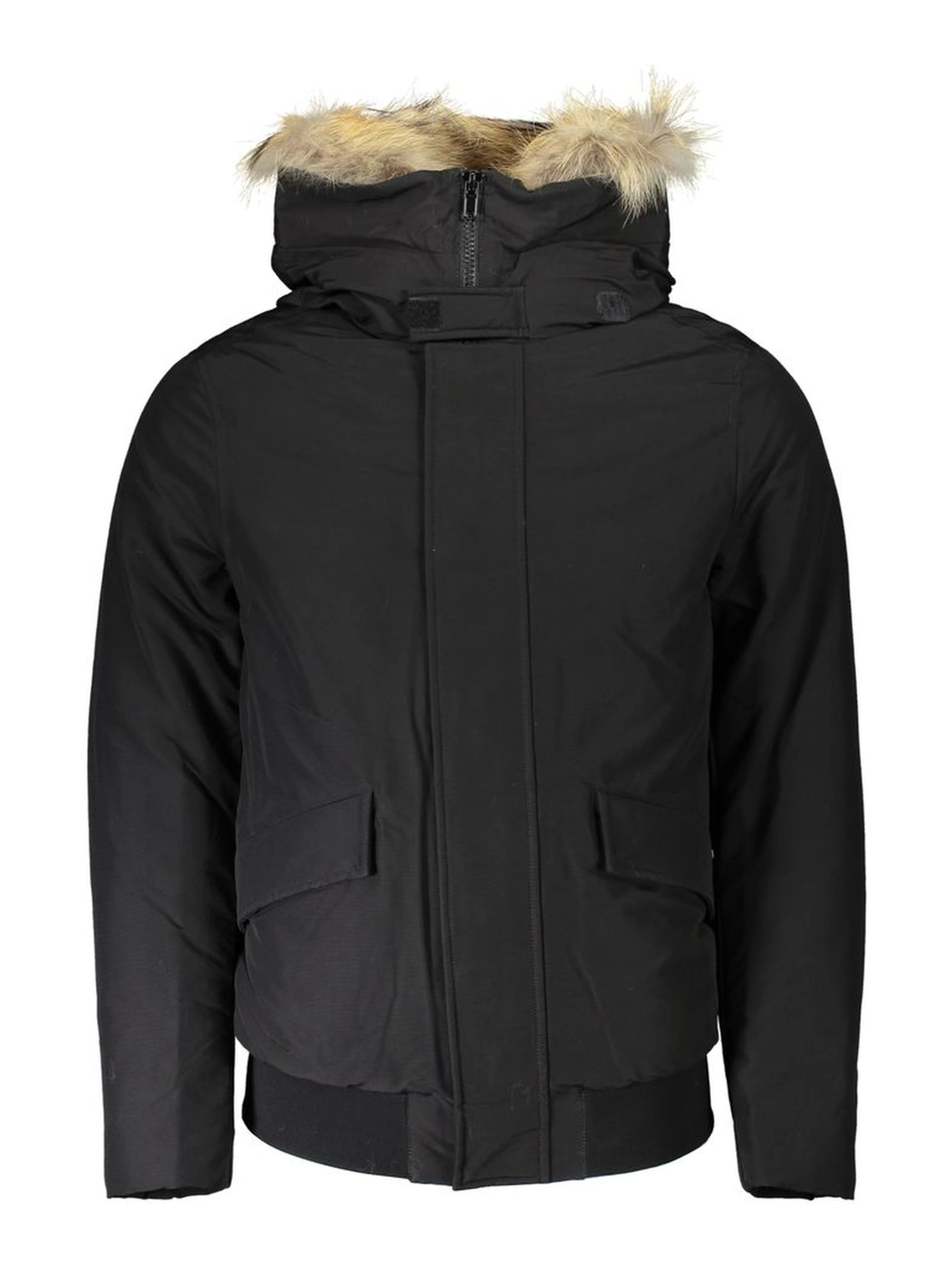 Black Cotton Men Jacket