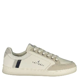 White Polyurethane Men Sneaker