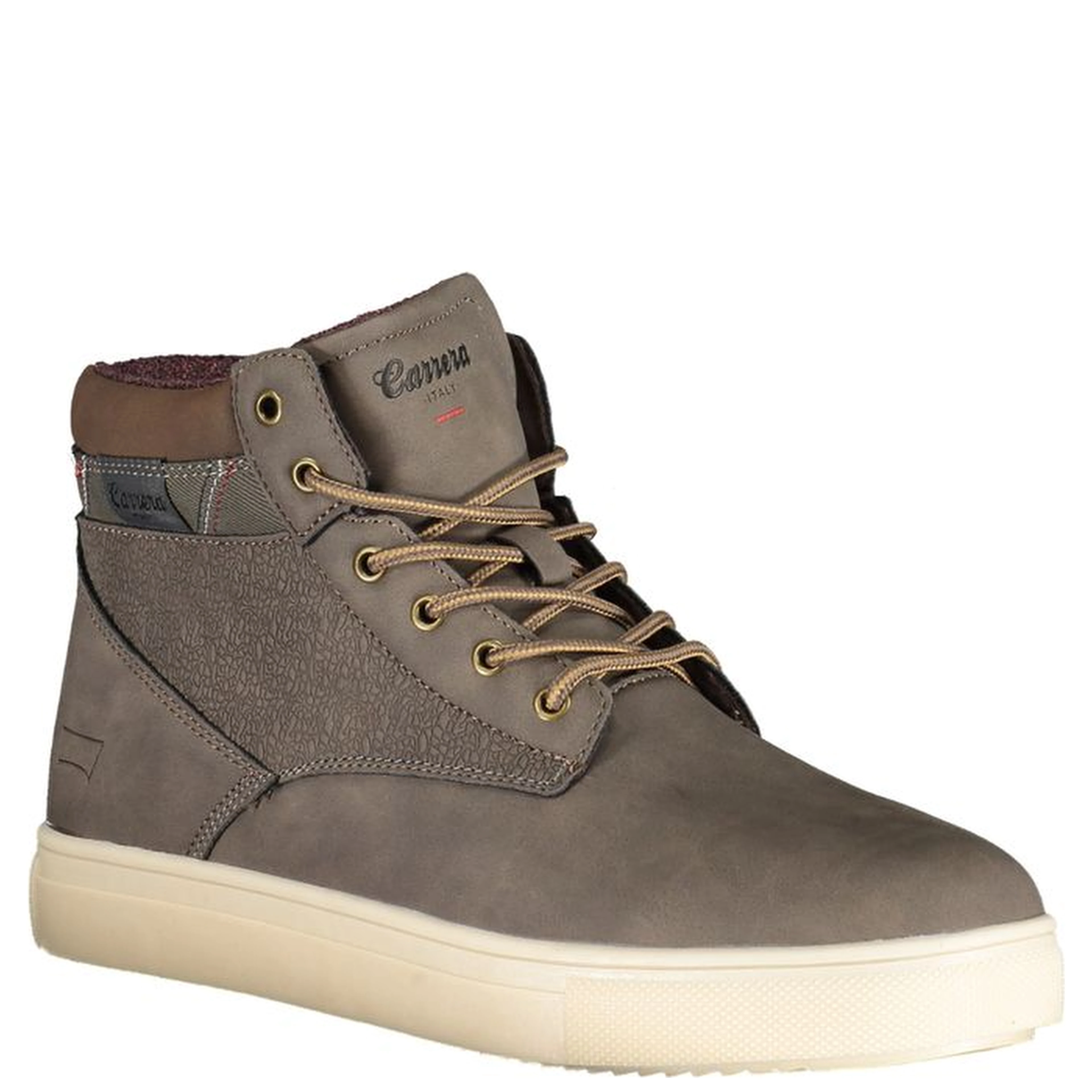 Brown Polyester Men Boot
