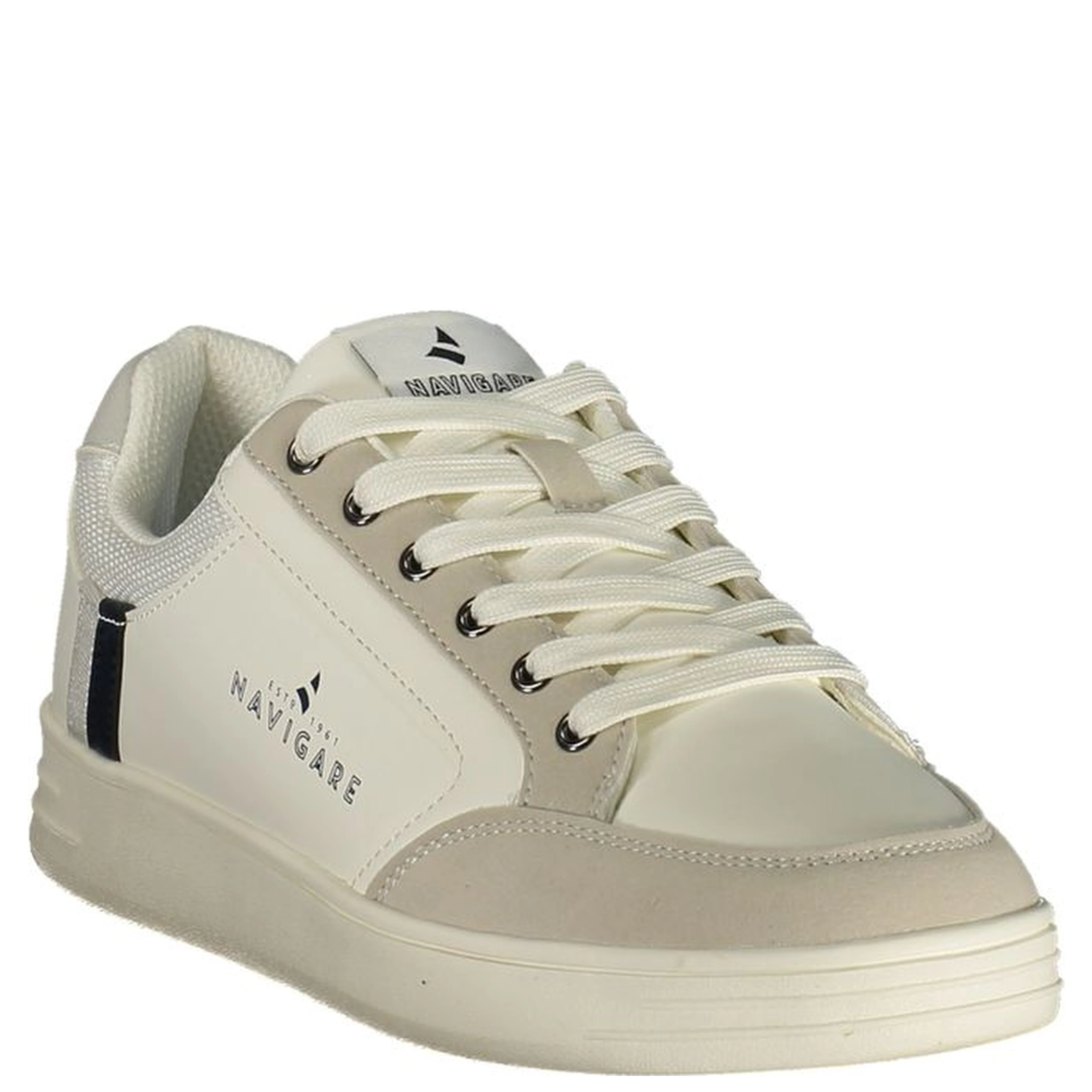 White Polyurethane Men Sneaker