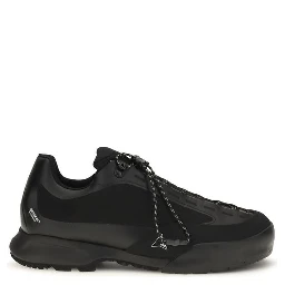 Black Nylon Athletic Sneakers