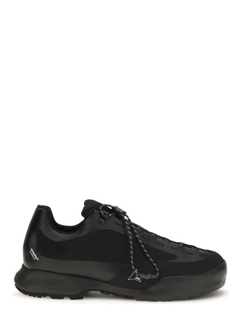 Black Nylon Athletic Sneakers