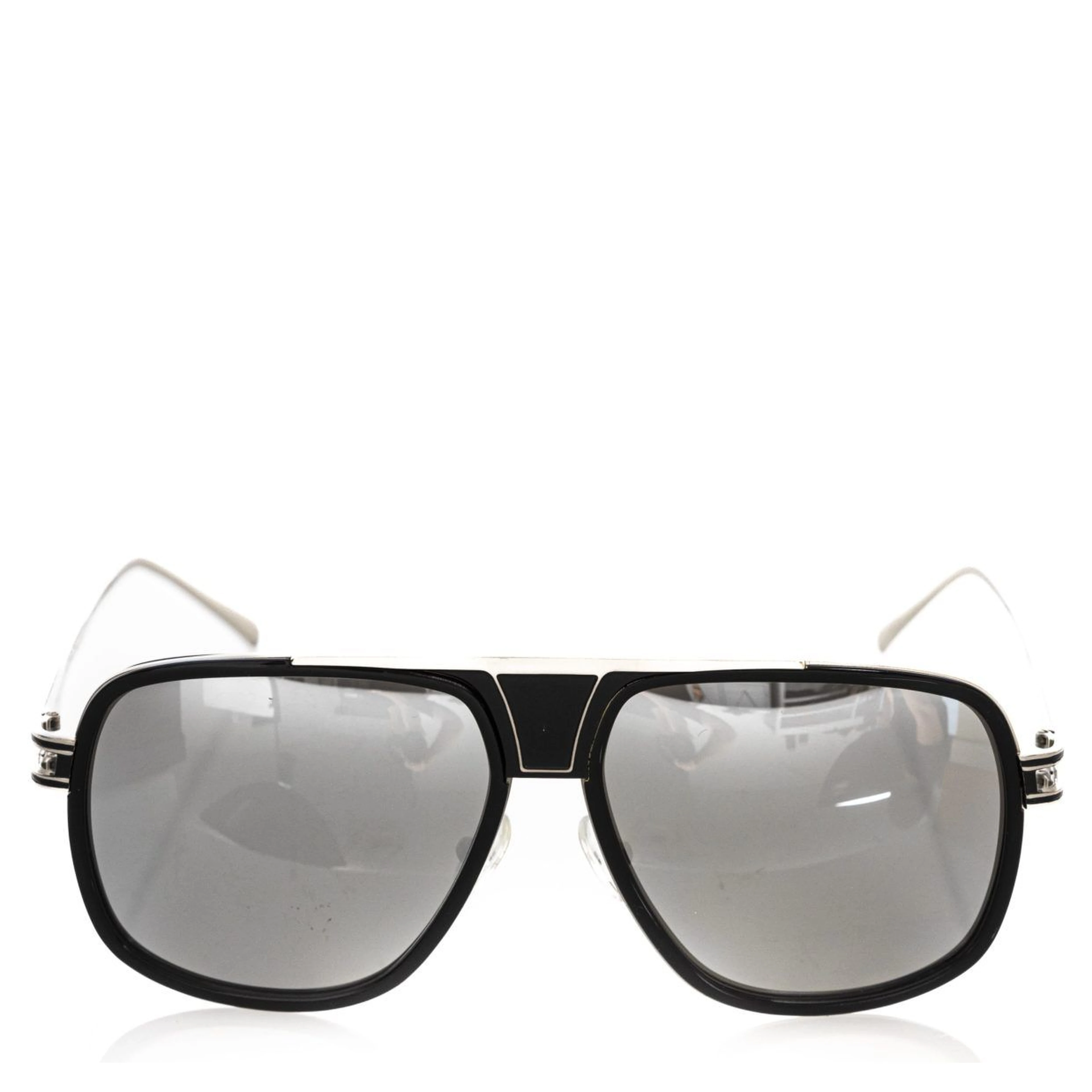 Black Metallic Fiber Men Sunglass