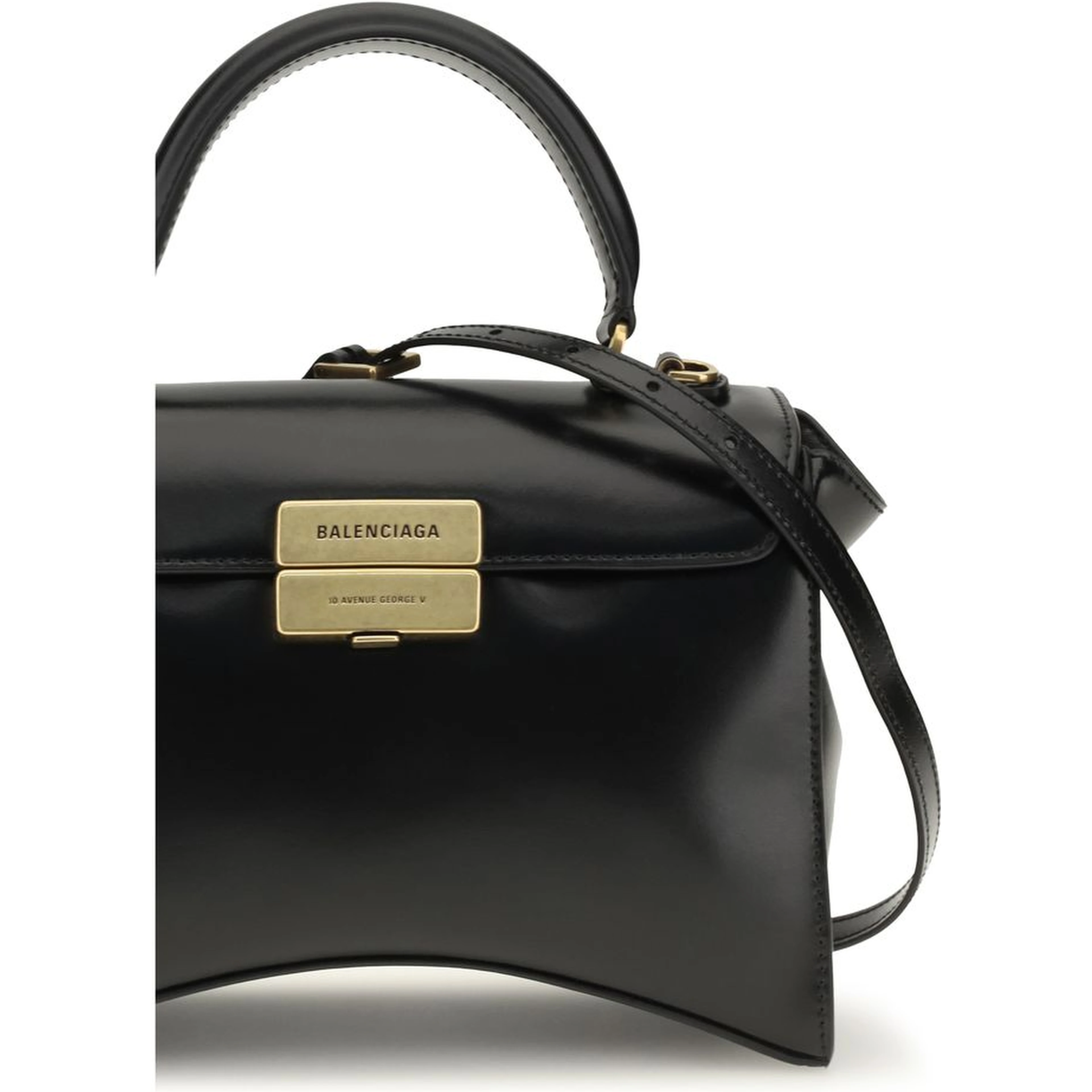 Black Calf Leather Bos Taurus Shoulder Bag