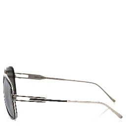 Black Metallic Fiber Men Sunglass