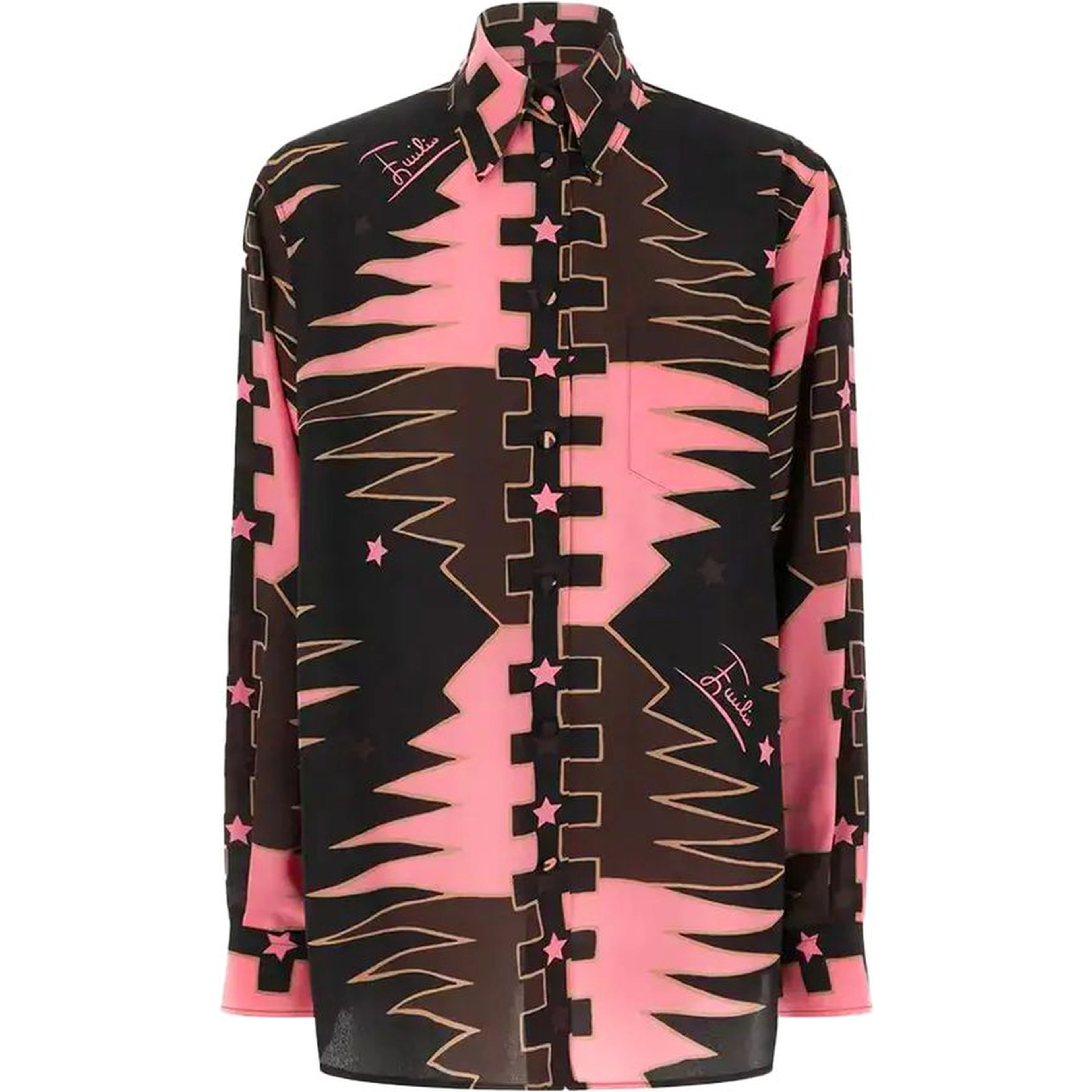 Multicolor Silk Pattern Shirt