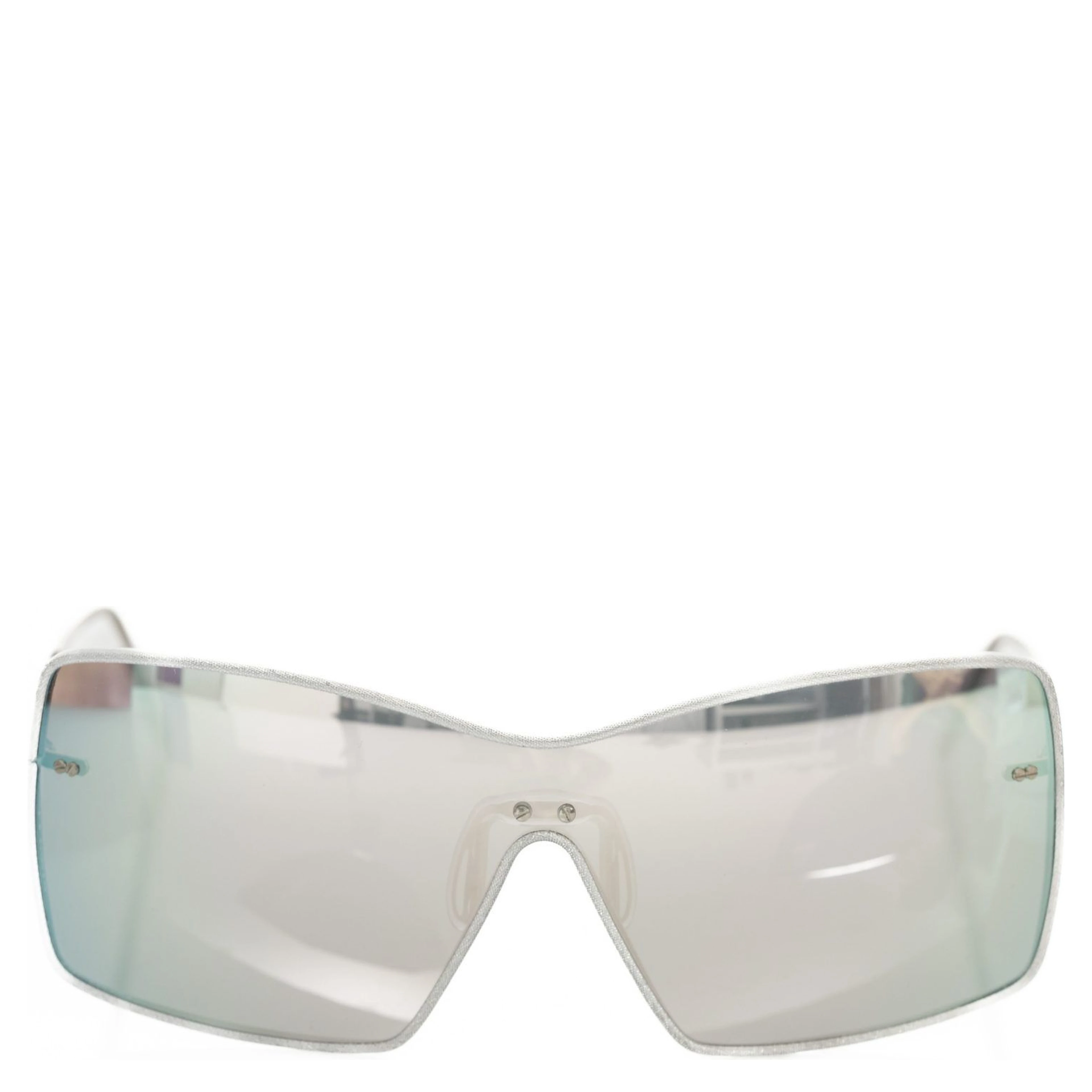 Silver Metallic Fiber Women Sunglasses