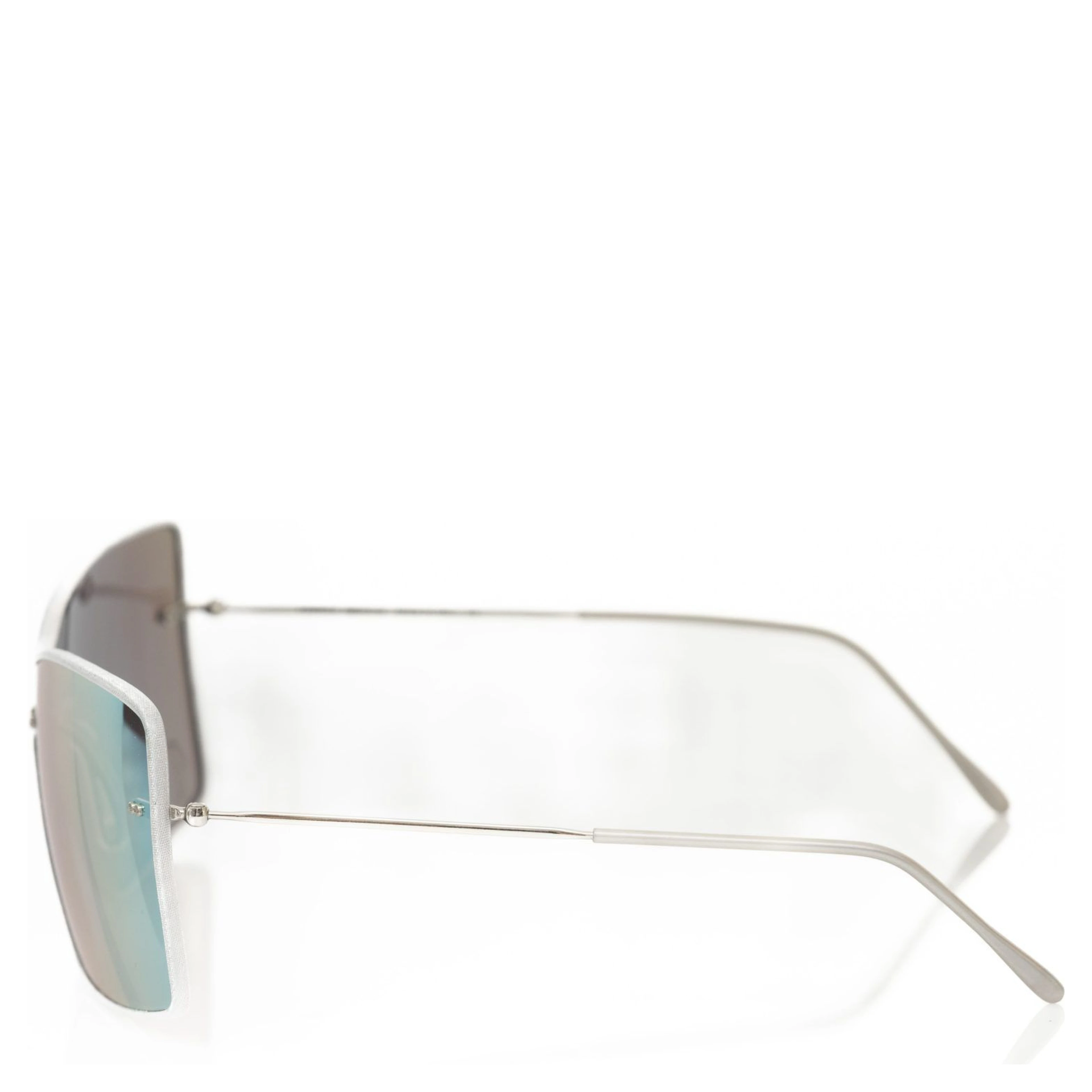 Silver Metallic Fiber Women Sunglasses