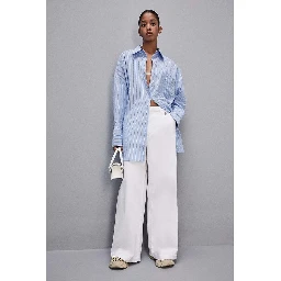 White Cotton Casual Pants