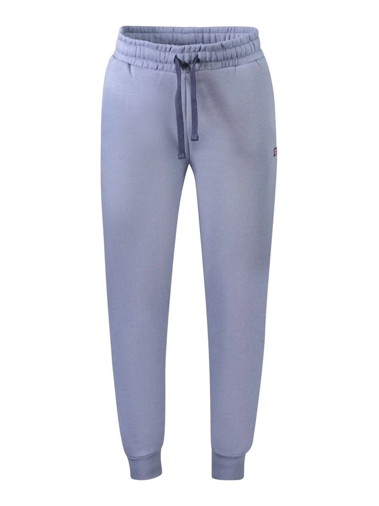 Blue Cotton Men's Track Pant