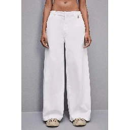 White Cotton Casual Pants