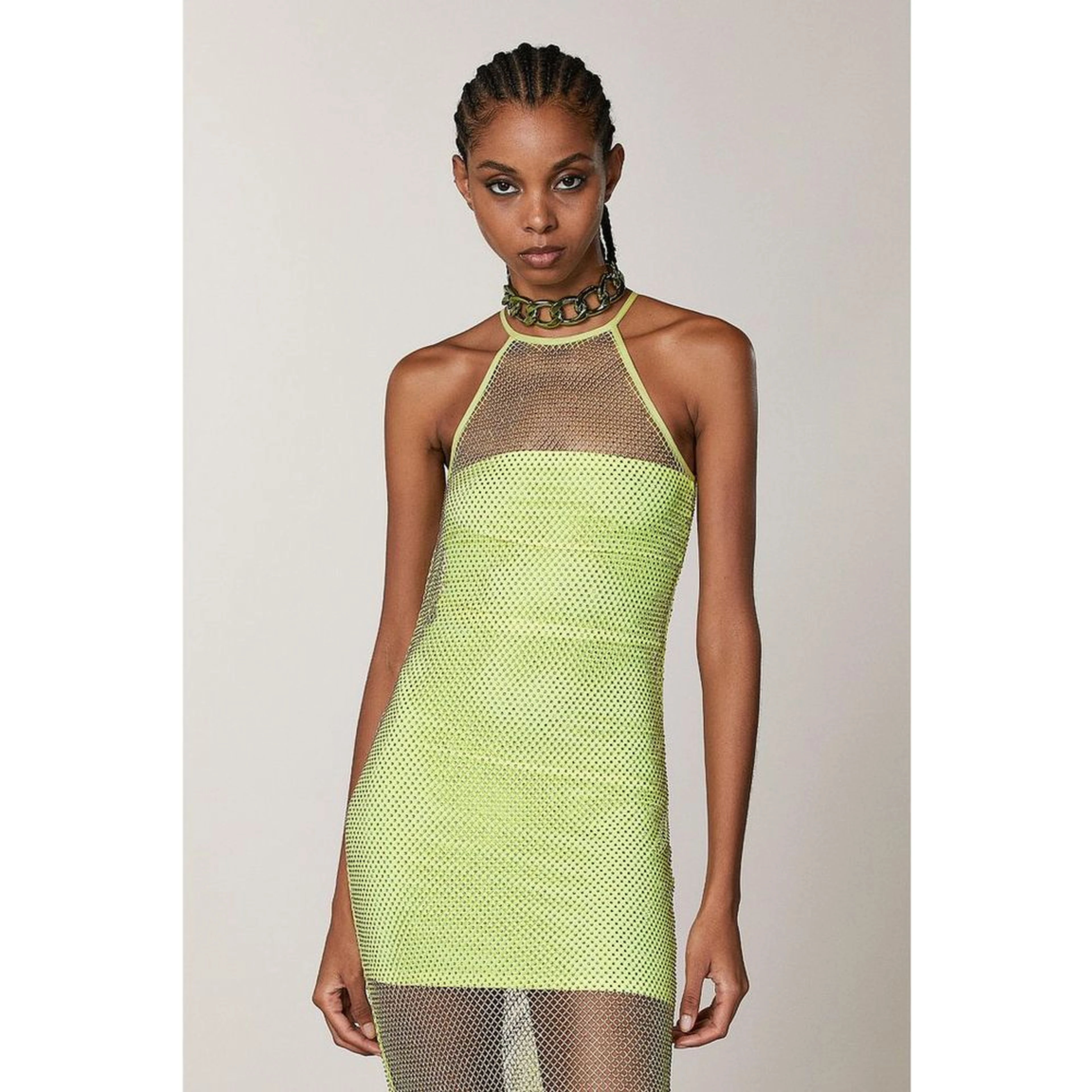 Yellow Polyester Casual Dress