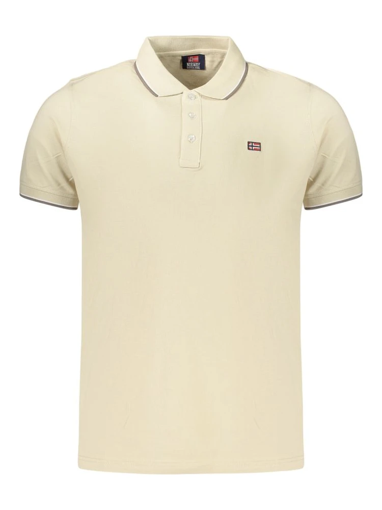 Beige Cotton Men's Polo