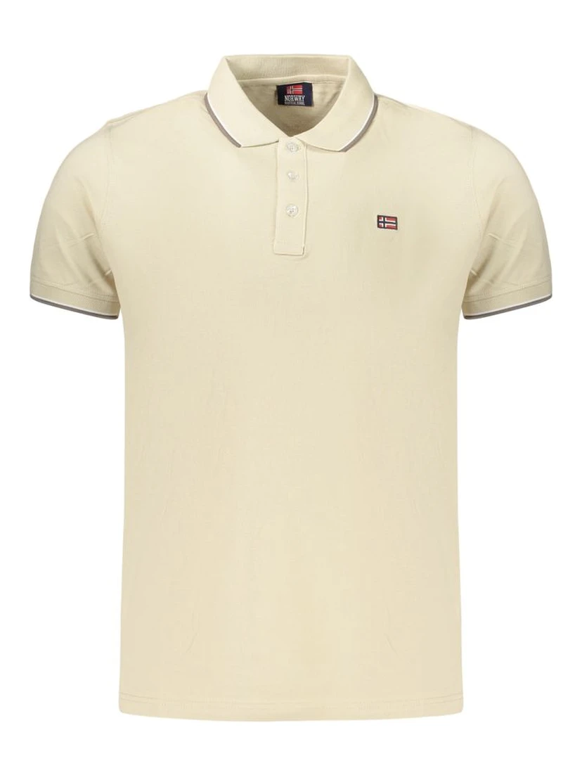 Beige Cotton Men's Polo