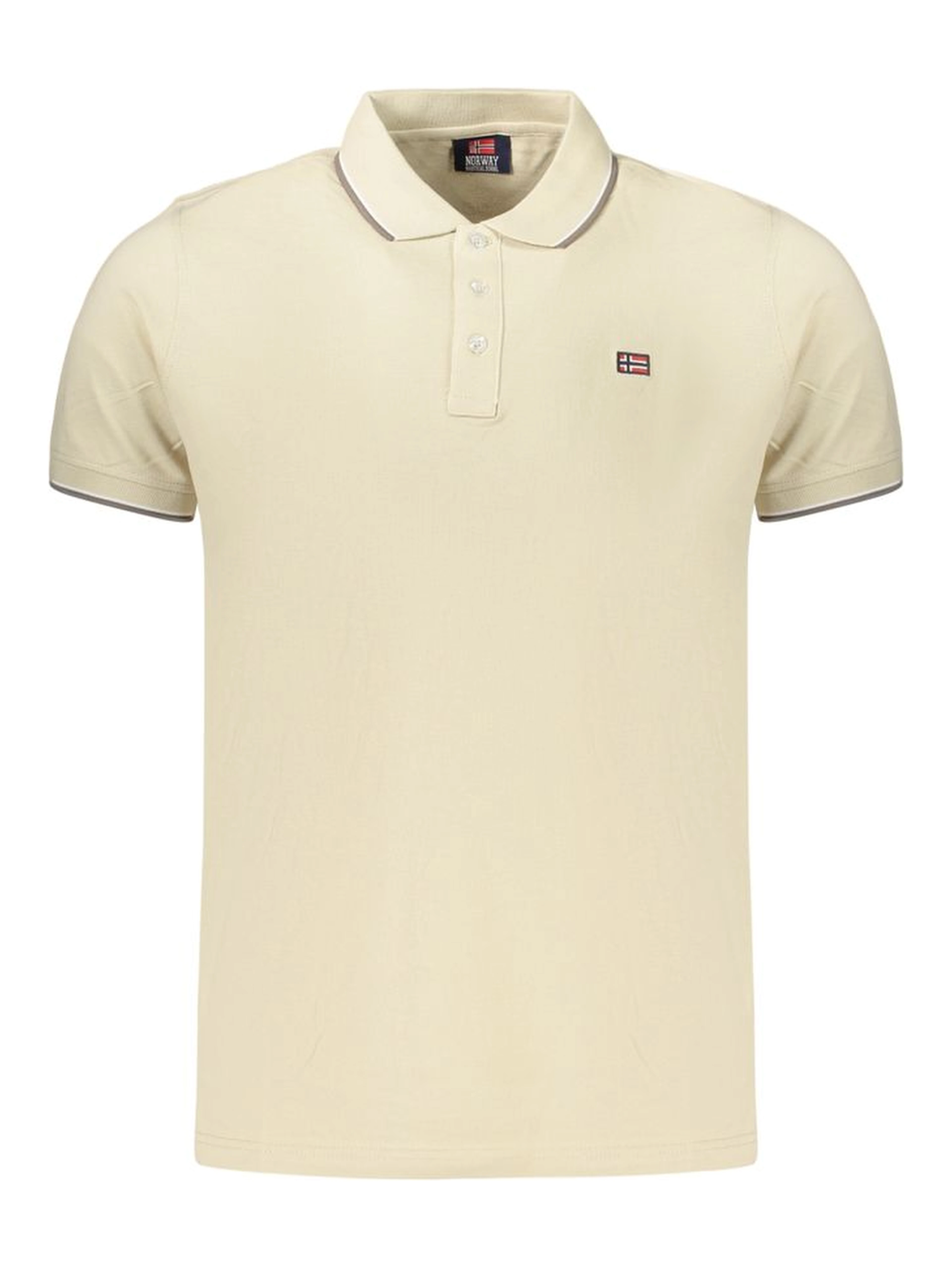 Beige Cotton Men's Polo