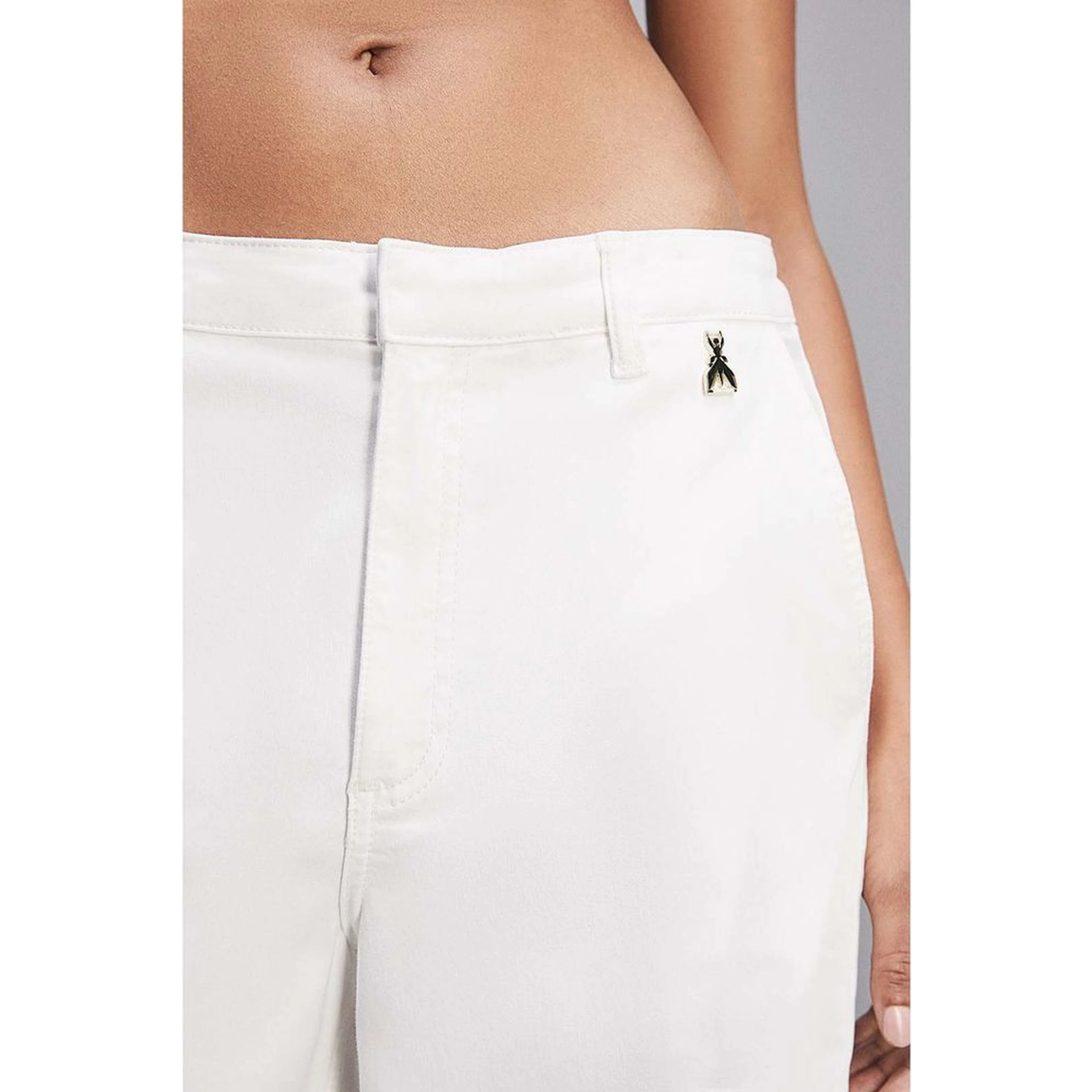 White Cotton Casual Pants
