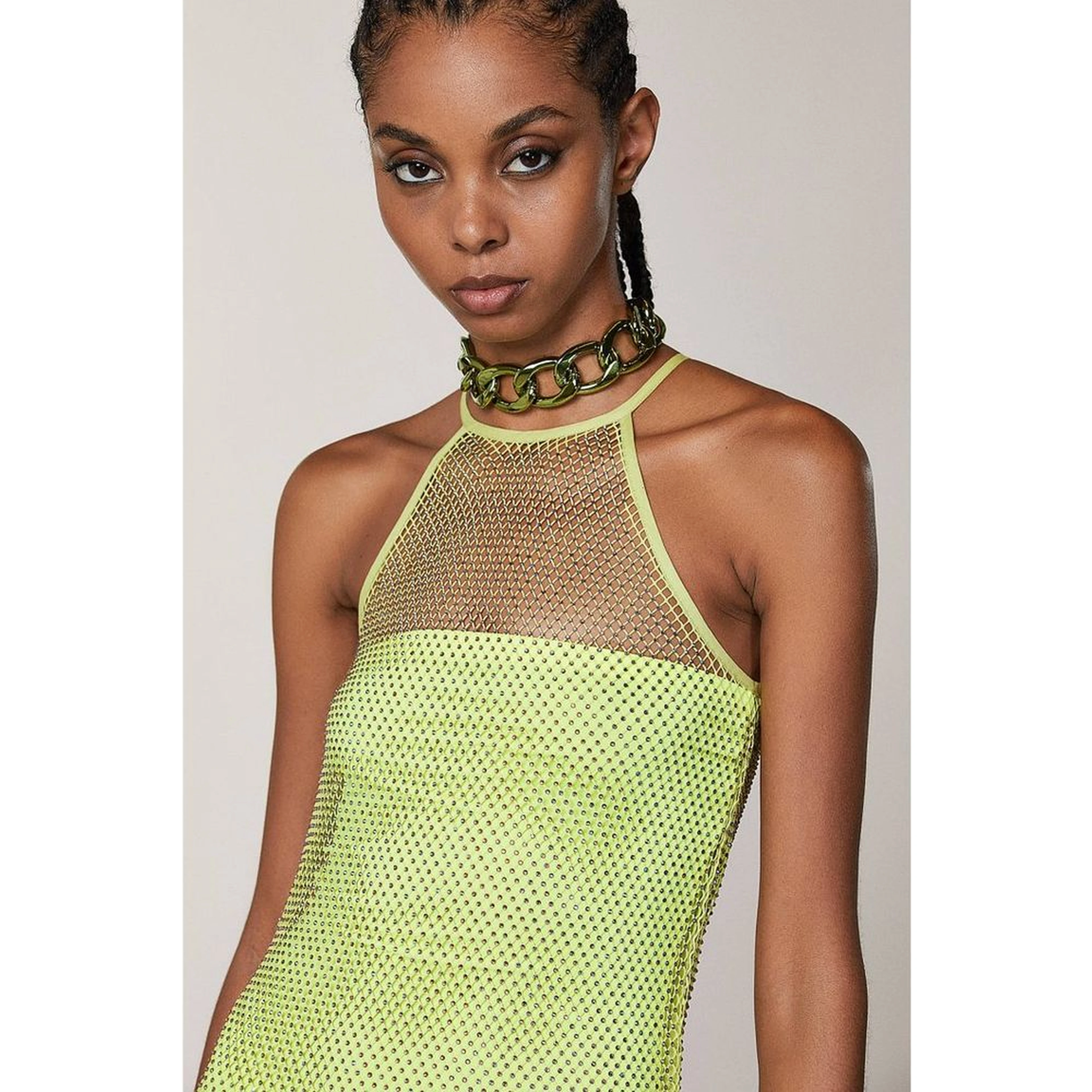 Yellow Polyester Casual Dress