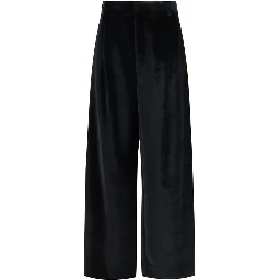 Black Viscose Casual Pants