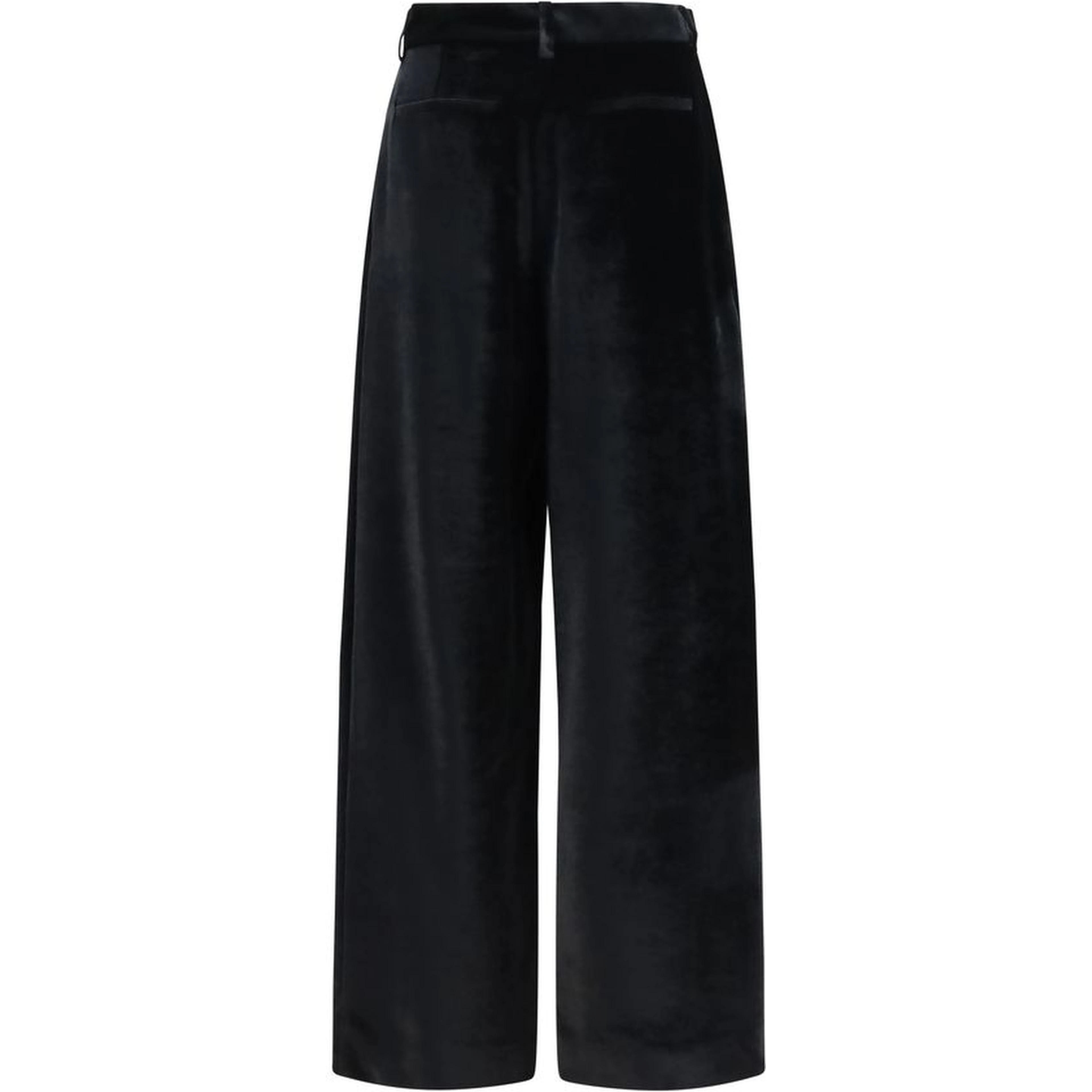 Black Viscose Casual Pants