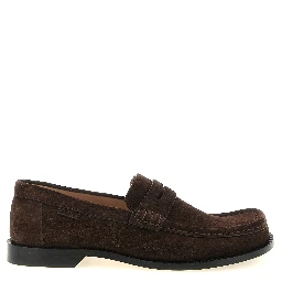 Brown Calfskin Slip-On Loafers