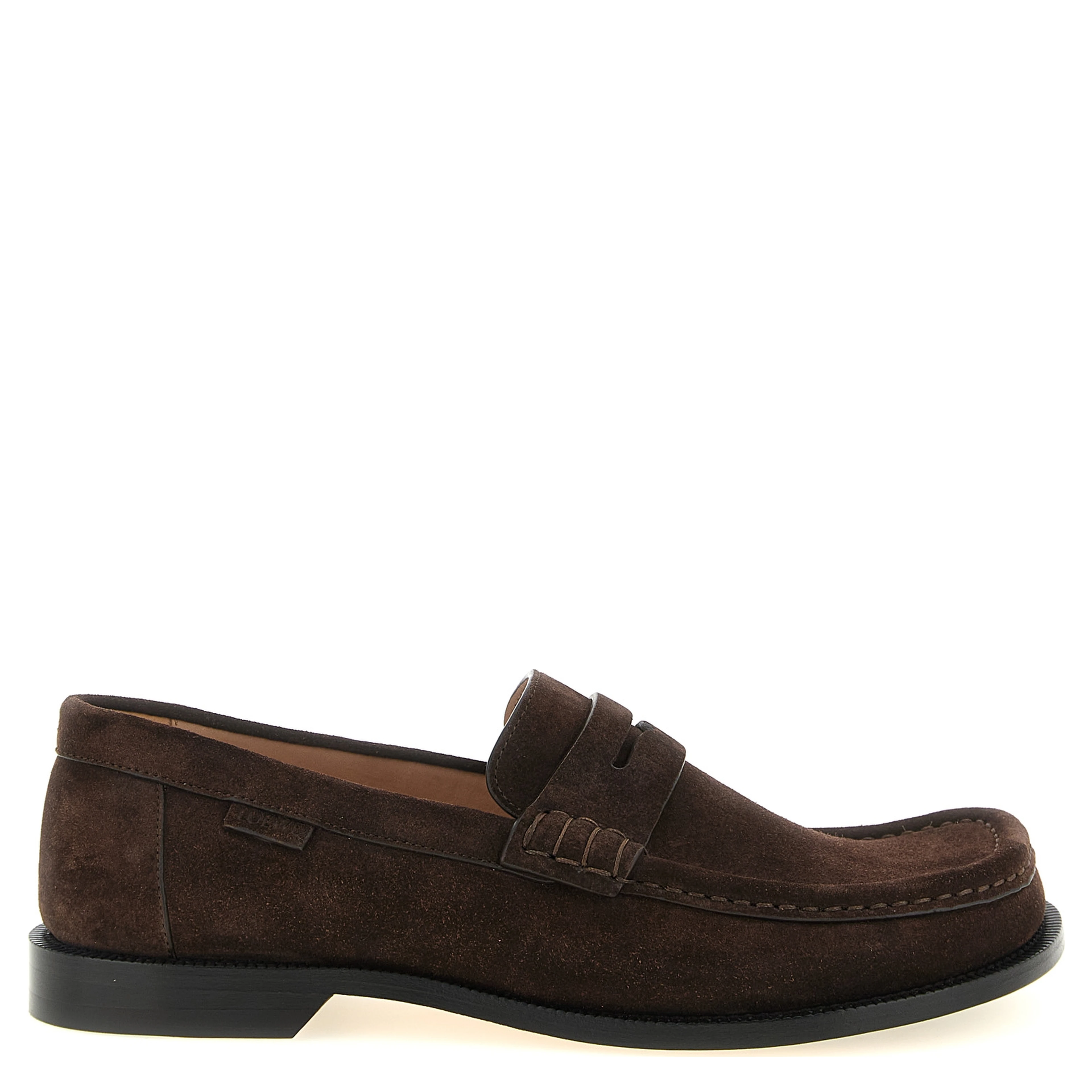 Brown Calfskin Slip-On Loafers