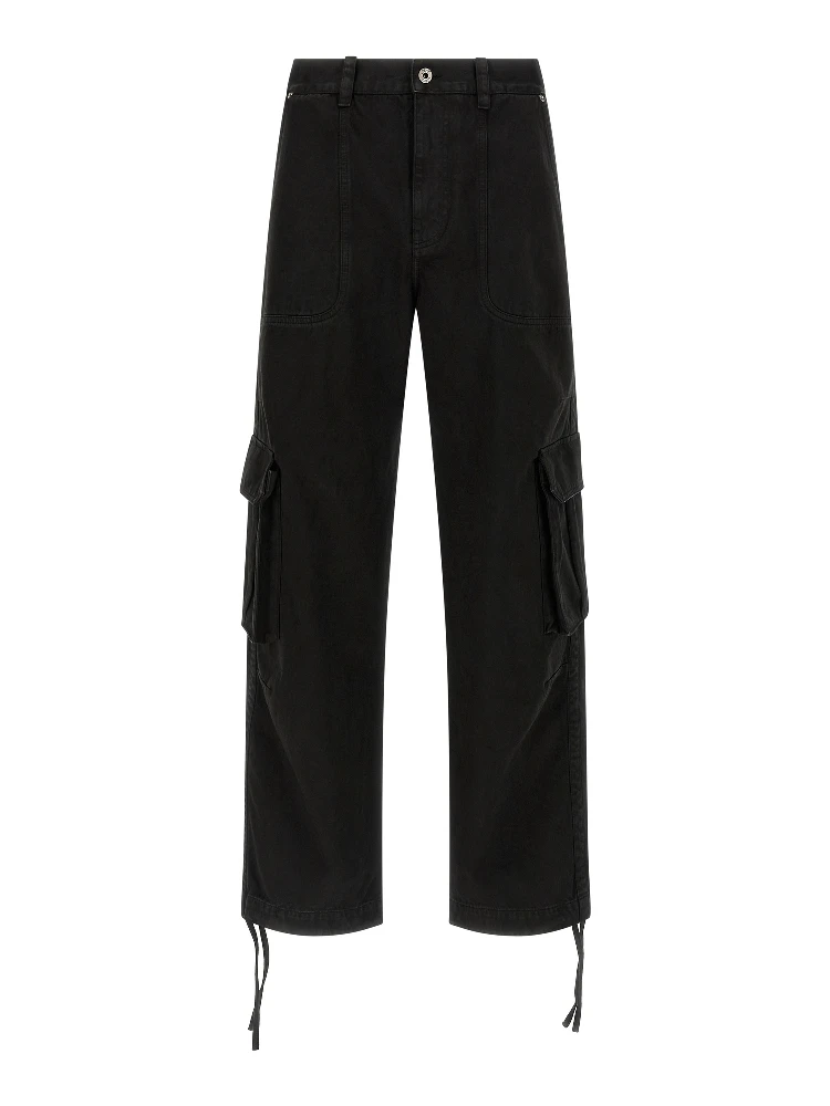 Black Cotton Cargo Pants